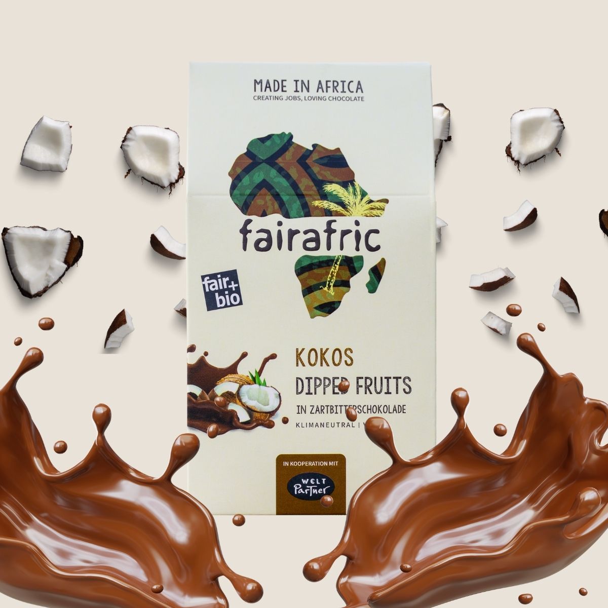 Coconut Slices Dipped in Dark Chocolate