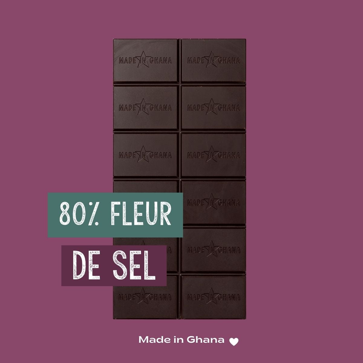 80% Dark chocolate with Fleur De Sel