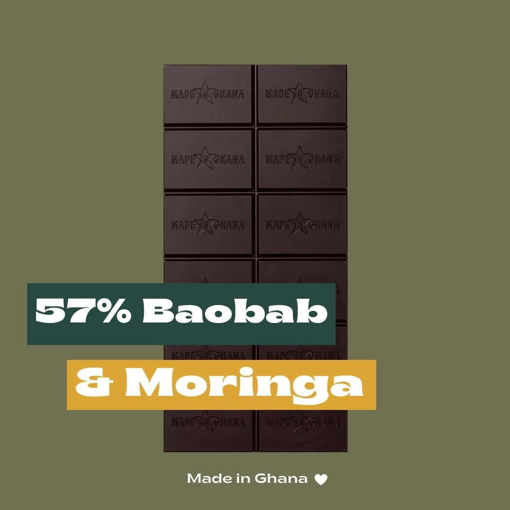 57% Dark Chocolate with Baobab & Moringa