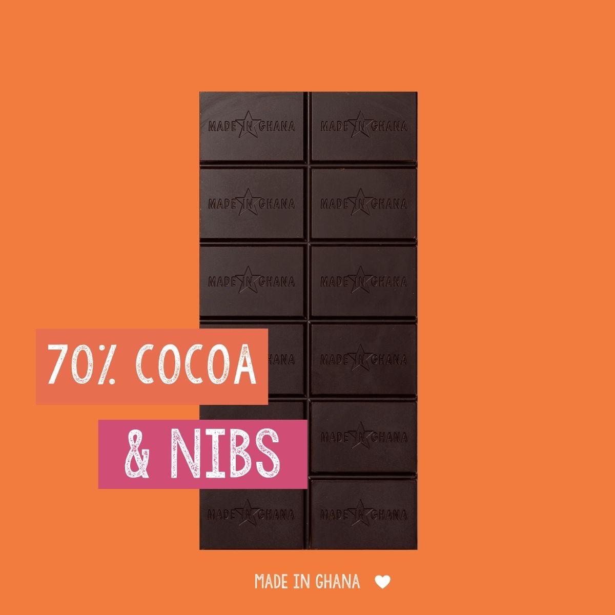 70% Dark Chocolate & Nibs