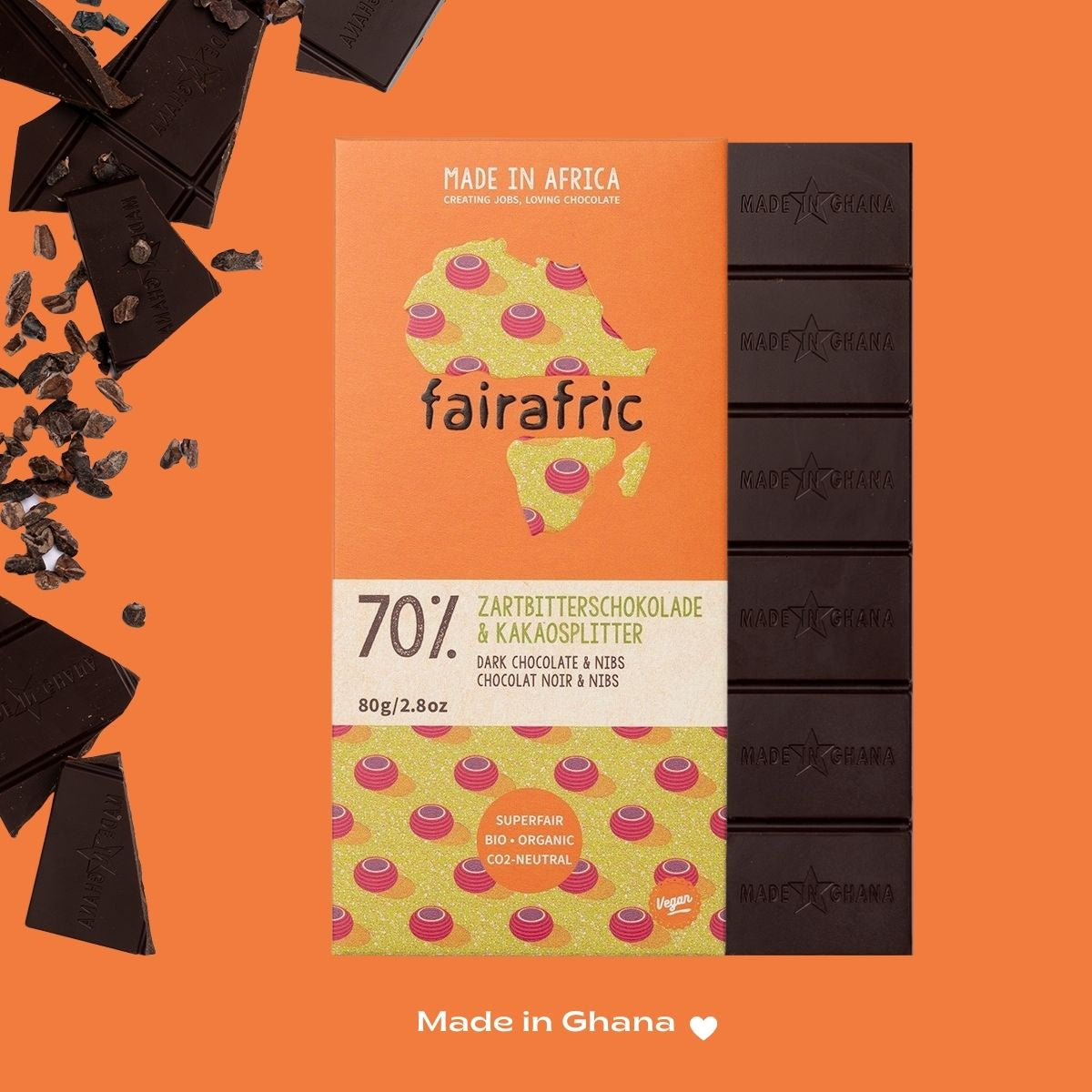 70% Dark Chocolate & Nibs